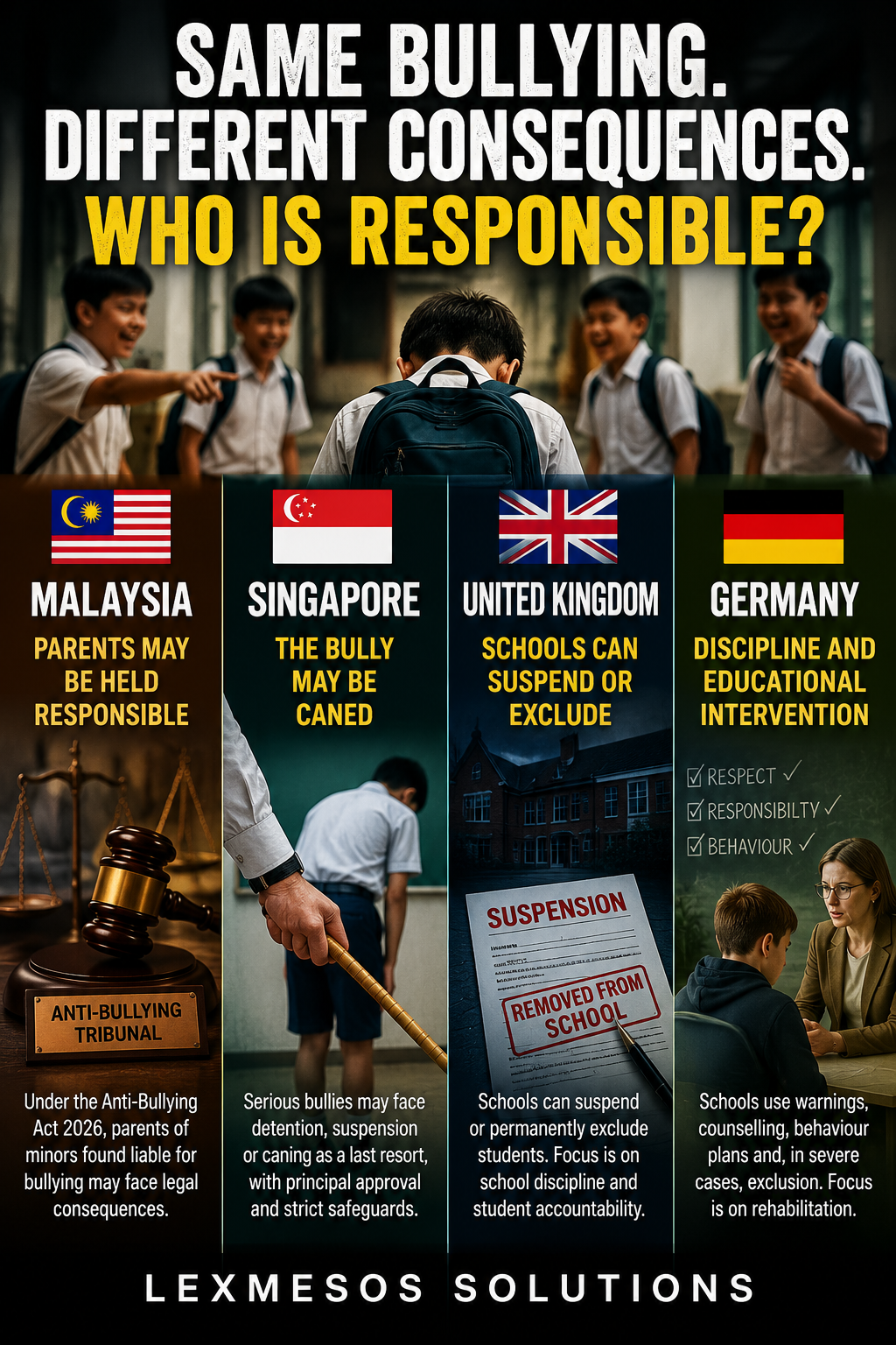 Singapore Punishes The Bully. Malaysia May Hold The Parents Responsible.